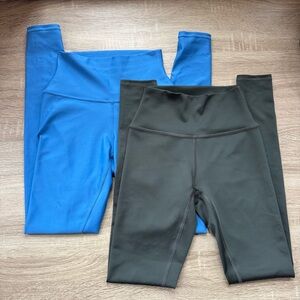 Alo High-Waist Full-Length Airlift Leggings Bundle of 2 Blue Green XS
